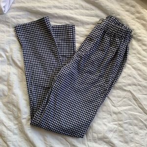 NAVY GINGHAM BRANDY MELVILLE CAPRI PANT HIGH WAIST